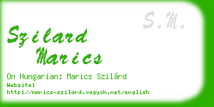 szilard marics business card
